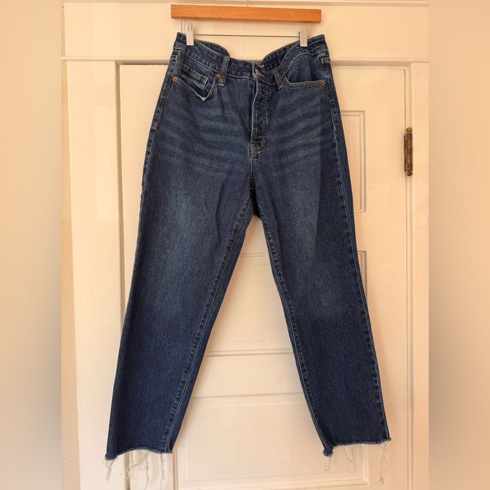 Classic Women’s Old Navy High Rise Straight Leg Blue Denim Jeans Size 12